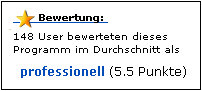 148 User bewerteten dieses Programm im Durchscnitt als professionell